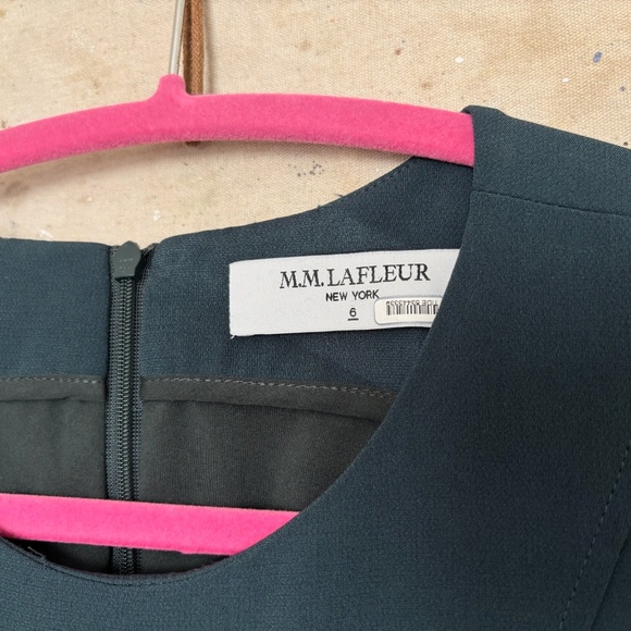 MM LaFleur the Lara Dress Heavy Crepe in Rainforest Green - Picture 3 of 5